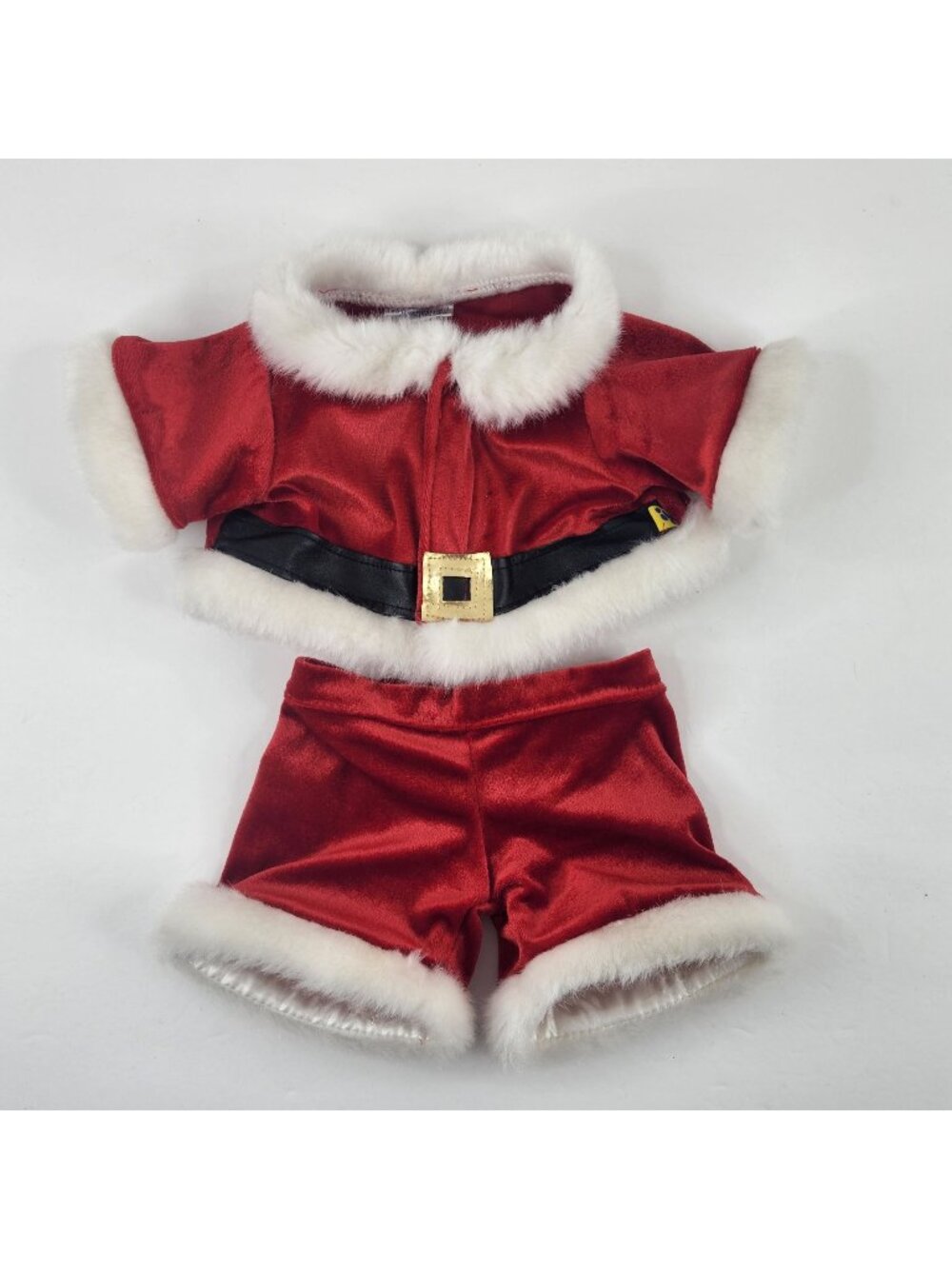 Build A Bear Santa Claus Suit Outfit Red Top Pants 2 piece Christmas BABW